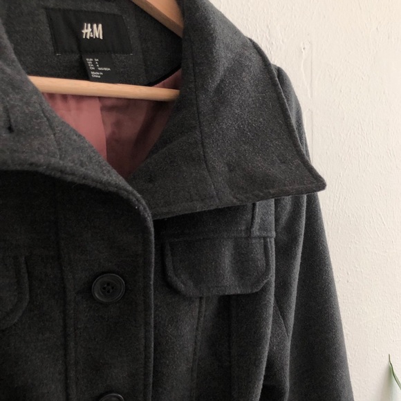 H&M dark gray jacket coat - Picture 4 of 5